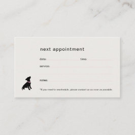 Tarjeta De Citas Entrenador de perros Silueta Moderna