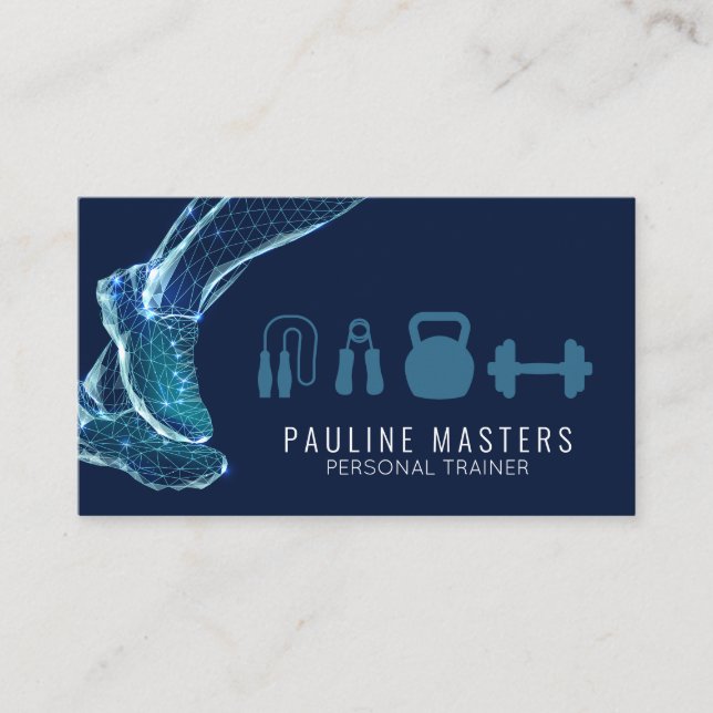 Tarjeta De Citas Entrenador personal | En ejecución | Gimnasio del  (Anverso)