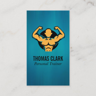 Tarjeta De Citas Entrenador personal Logo de Flexing Generador