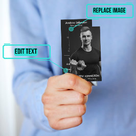 Tarjeta De Citas Entrenador personal o entrenador negro y blanco