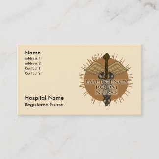 Tarjeta De Citas ER Nurse Caduceus