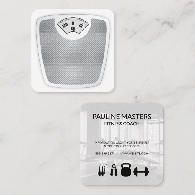 Tarjeta De Citas Escala de peso | Salud (Anverso / Reverso)