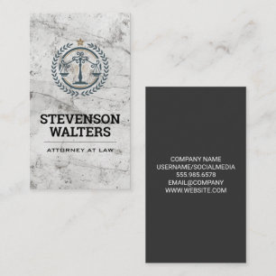 Tarjeta De Citas Escalas de justicia Fondo de Marble