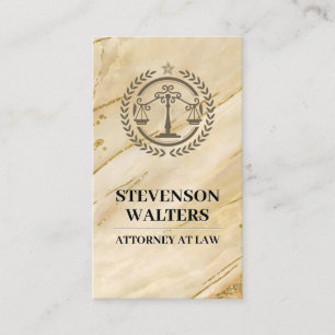 Tarjeta De Citas Escalas de justicia Oro Marble