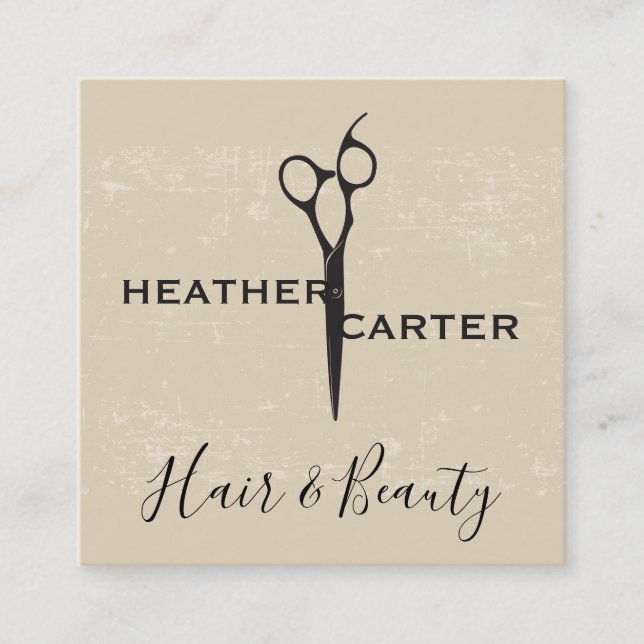 Tarjeta De Citas Escuche textura rústica moderna (Anverso)