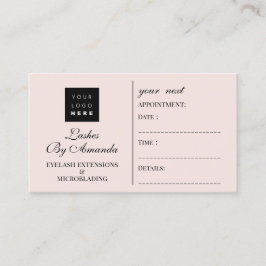 Tarjeta De Citas Estética del logotipo del artista de maquillaje de