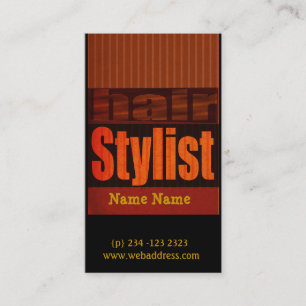 Tarjeta De Citas Estilista moderno nervioso de los salones de la