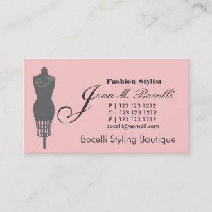 Tarjeta De Citas Estilista retro de la moda del maniquí del