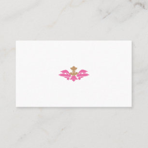 Tarjeta De Citas Estilo decorativo, rosa caliente, bronce antiguo