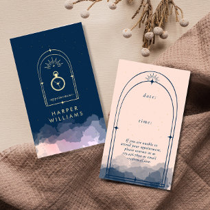 Tarjeta De Citas Estrellas celestes Tarot Hair Estilista Belleza