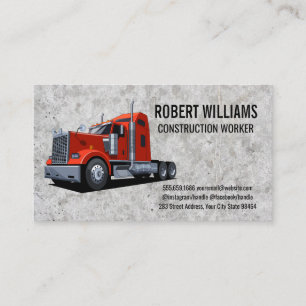 Tarjeta De Citas Estructura Semi Truck Fondo concreto