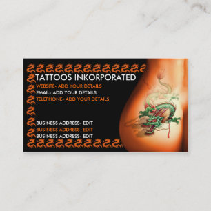 Tarjeta De Citas Estudio del tatuaje