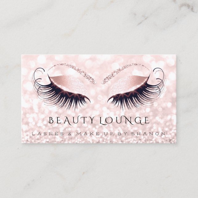 Tarjeta De Citas Evento de artista de maquillaje azota Rubor de bel (Anverso)