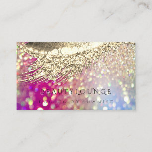 Tarjeta De Citas Evento de maquillaje Artista Eyelash Stylist Gold 