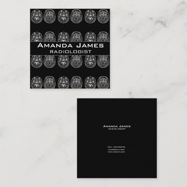 Tarjeta De Citas Exploración de mri cerebrales (Anverso / Reverso)