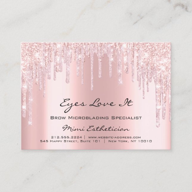 Tarjeta De Citas Extensión de latigazos después del cuidado de la l (Anverso)