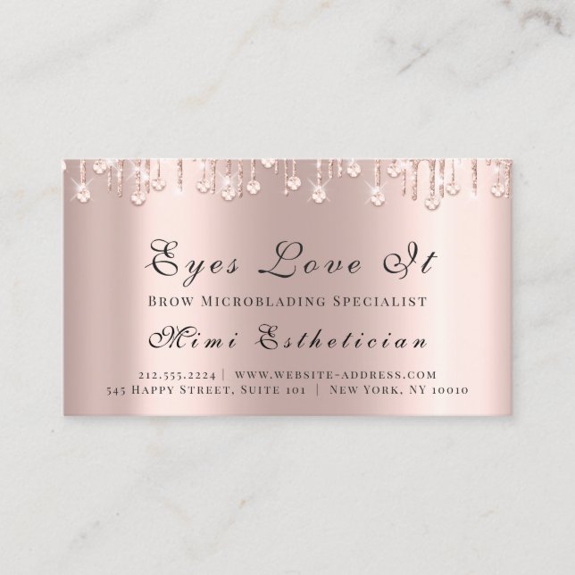 Tarjeta De Citas Extensión de latigazos Instrucciones de cuidado po (Anverso)