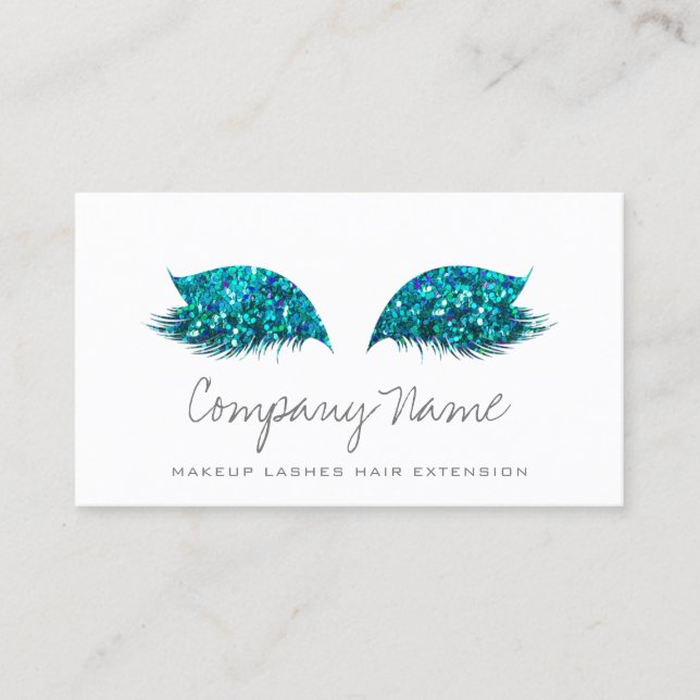 Tarjeta De Citas Extensión de los azotes de los artistas de maquill (Anverso)