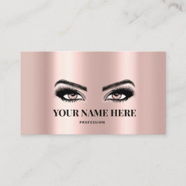 Tarjeta De Citas Extensiones de las pestañas del Relieve metalizado