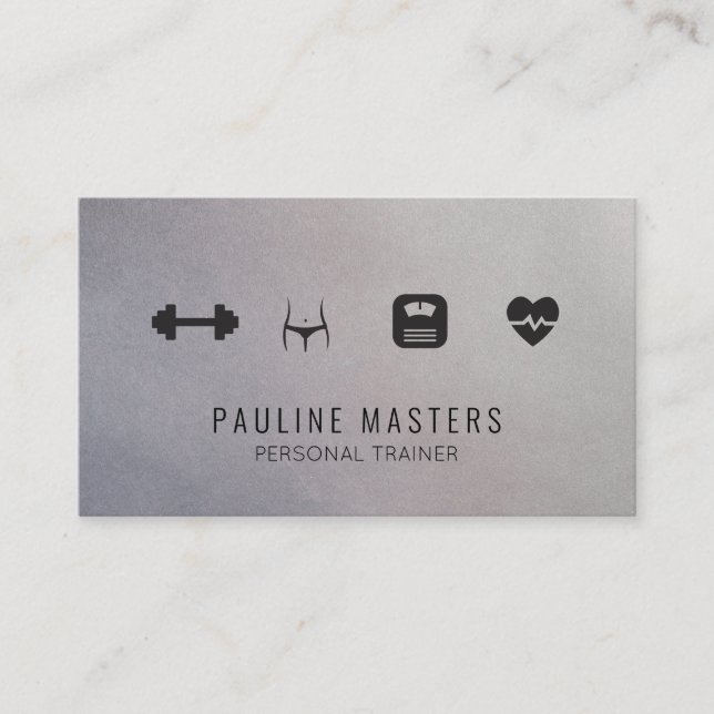Tarjeta De Citas Fitness y nutrición | Entrenador personal (Anverso)