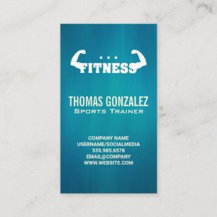 Tarjeta De Citas Flexing Arms Stars Fitness Health