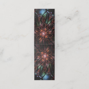 Tarjeta De Citas Flor de fantasía fractal suave y delicada