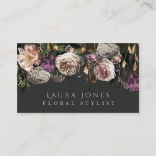 Tarjeta De Citas Flor de pelo floral fotografiada Florista Estilist