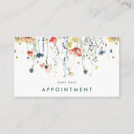 Tarjeta De Citas Flor silvestre vibrante