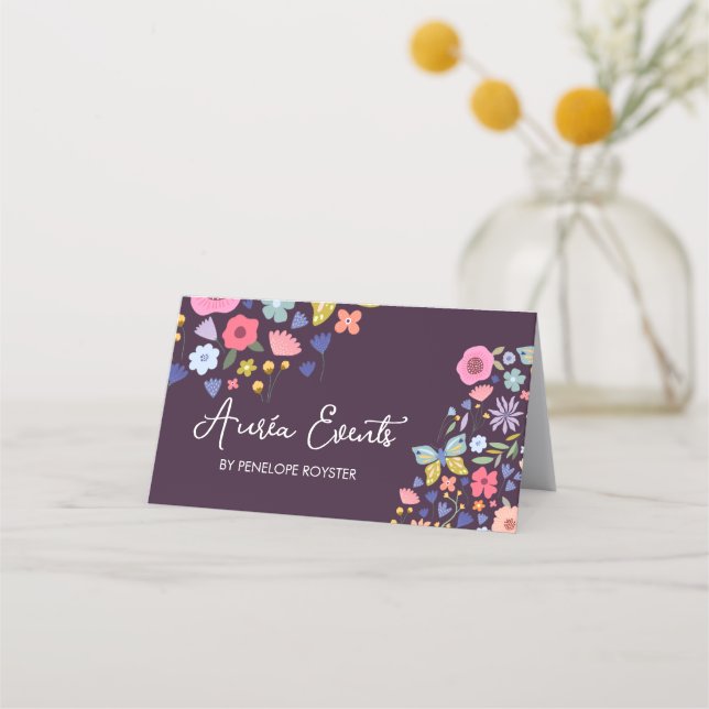 Tarjeta De Citas Floral Design Events Appointment Card (Anverso)