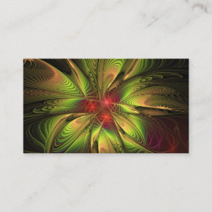 Tarjeta De Citas Flores de fantasía fractal blandas y tendientes