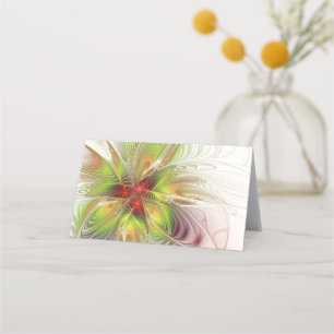 Tarjeta De Citas Flores de fantasía fractal blandas y tendientes