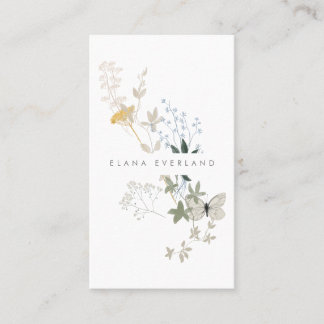 Tarjeta De Citas Flores salvajes Primavera Elegantes damas Minimali
