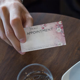 Tarjeta De Citas Flores salvajes rosadas y turbias