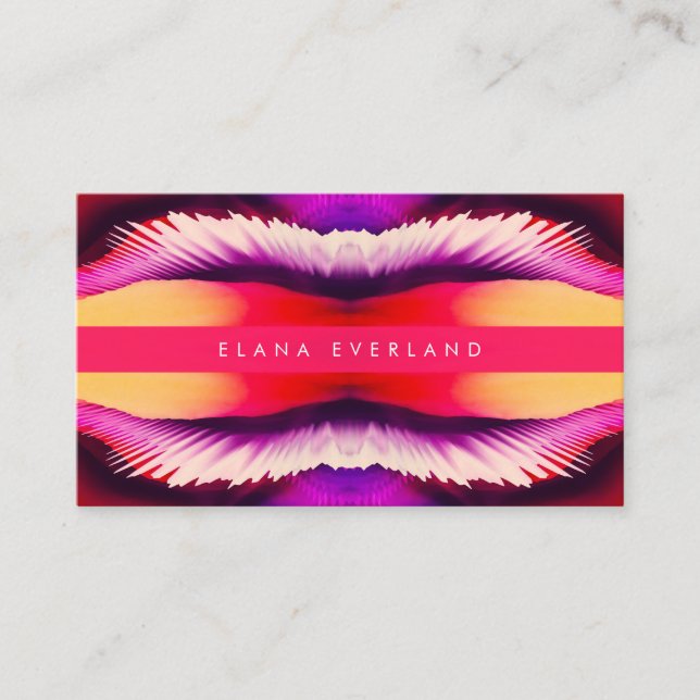 Tarjeta De Citas Flowing Color Ink Profile Name Contact (Anverso)