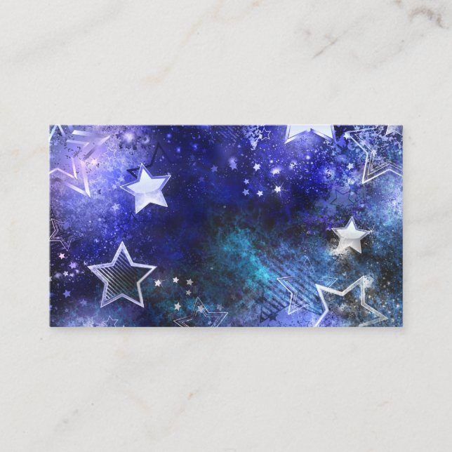 Tarjeta De Citas Fondo espacial con estrellas (Anverso)