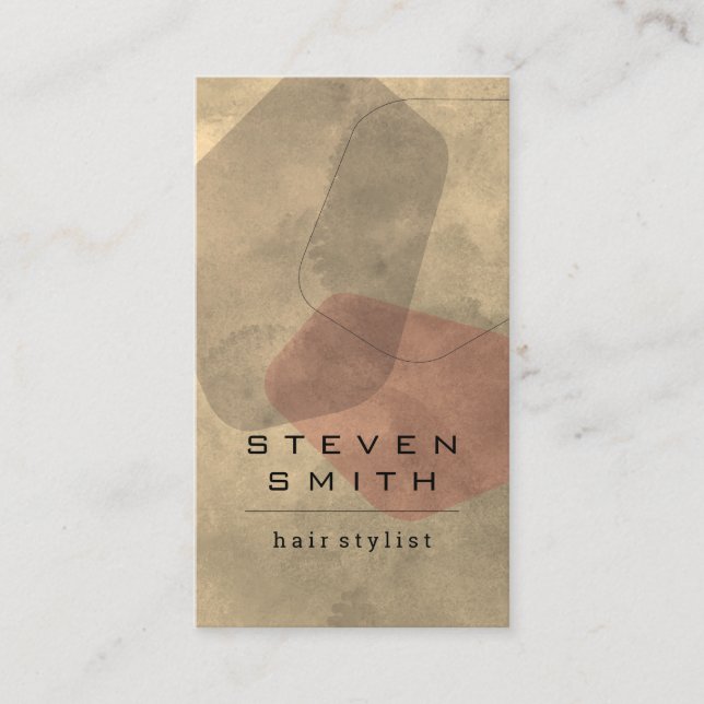 Tarjeta De Citas Formas artísticas y acuarela (Anverso)