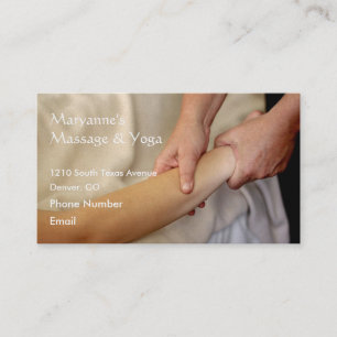 Tarjeta De Citas Foto de Masaje de Brazo