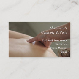 Tarjeta De Citas Foto trasera del masaje - pulgar