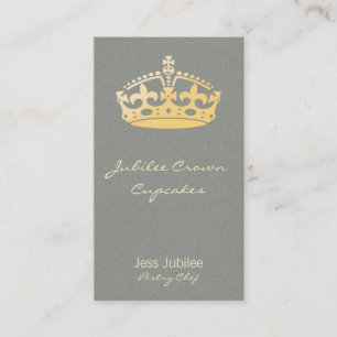 Tarjeta De Citas Franela gris de la corona del jubileo de