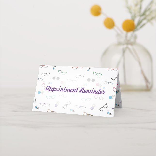 Tarjeta De Citas Gafas Guay y contactos Atención de la vista (Anverso)