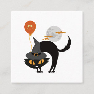 Tarjeta De Citas Gato de Halloween espumoso