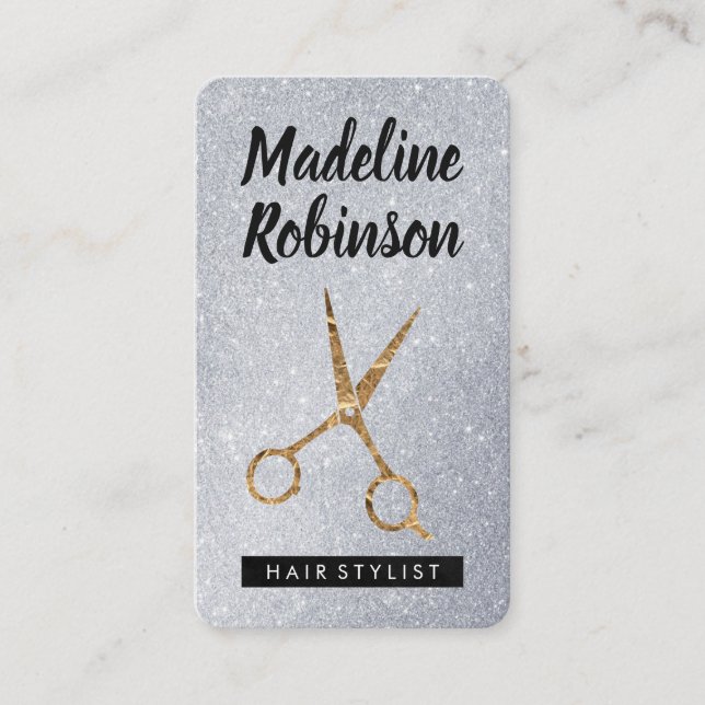 Tarjeta De Citas Glamour Salon Shears (Anverso)