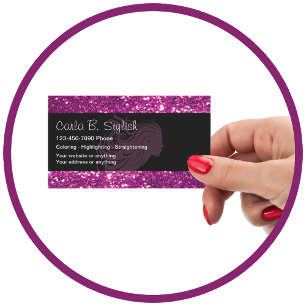 Tarjeta De Citas Glitzy Beauty Business Cards