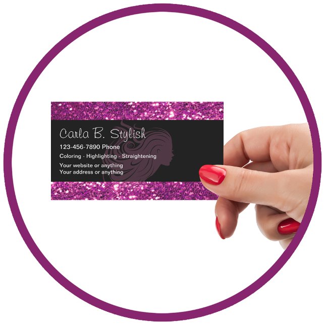 Tarjeta De Citas Glitzy Beauty Business Cards (Subido por el creador)