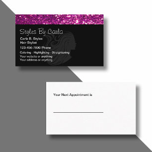 Tarjeta De Citas Glitzy Beauty Business Cards