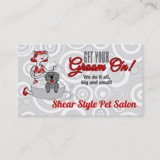 Tarjeta De Citas Groom Rojo En Mascota Grooming