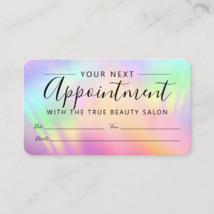 Tarjeta De Citas Guión iris holográfico irlandés de Unicornio
