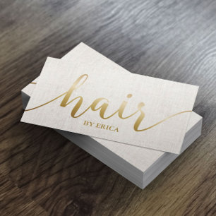 Tarjeta De Citas Hair Salon Elegant Gold Typography