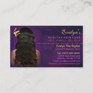 Tarjeta De Citas Hair Salon Stylist African American Appointment