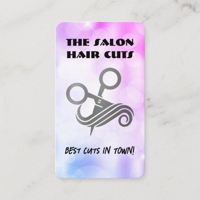 Tarjeta De Citas Hair Scissors Logo | Beauty Salon (Anverso)
